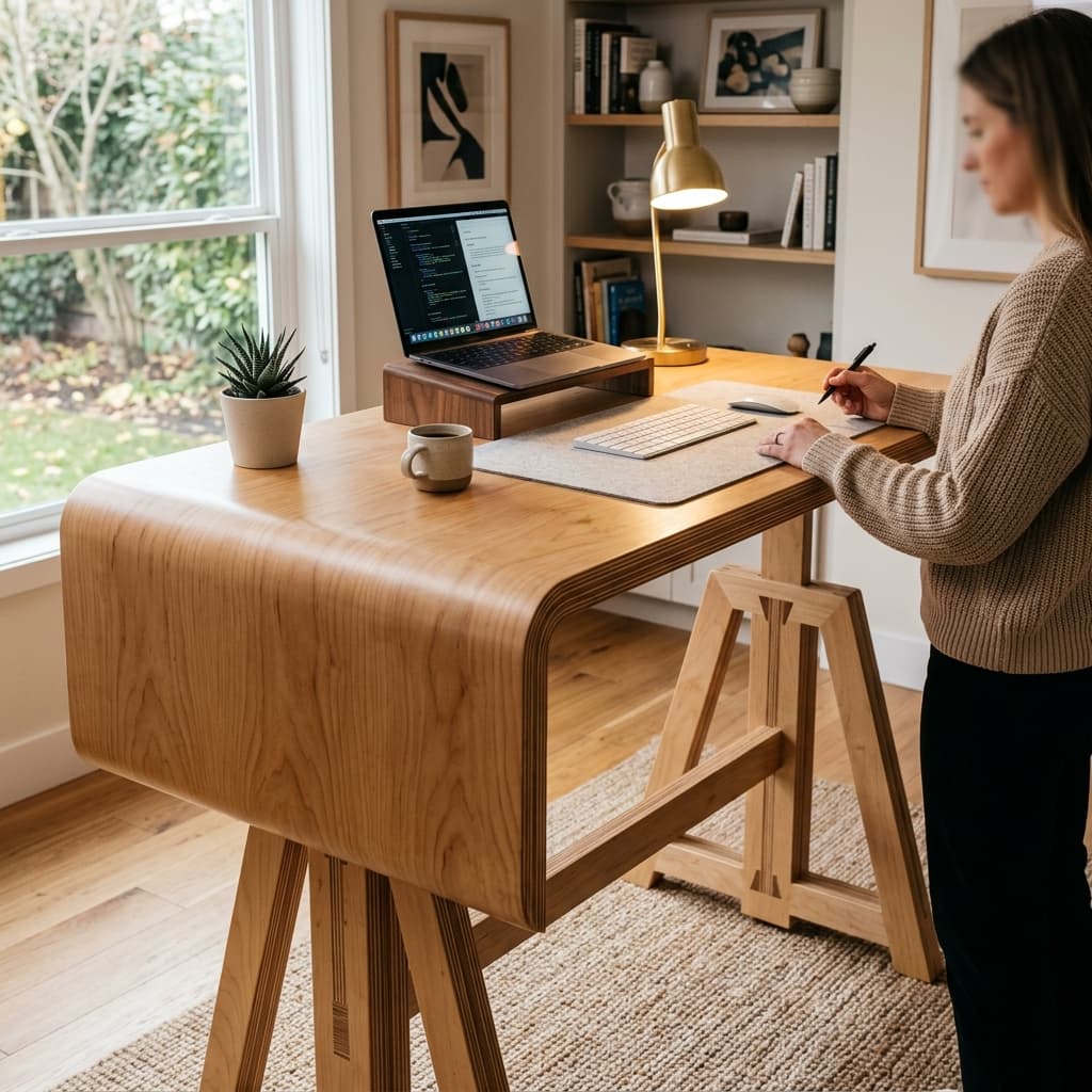 Plywood Standing Desk — Exposed Edge